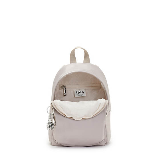 Kipling Delia Compact Metallic Convertible Rygsække Hvide | DK 1559NW